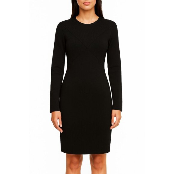 STELLA MCCARTNEY Black Ribbed Knit Bodycon Dress - Picture 17 of 17